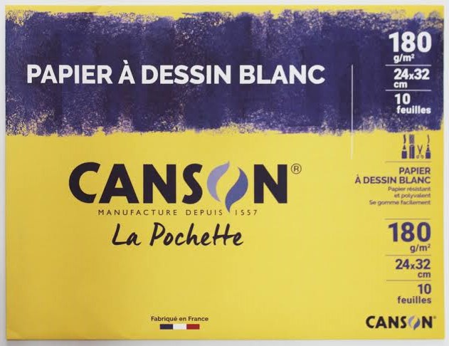 Pochette Canson Blanc 180g 10x