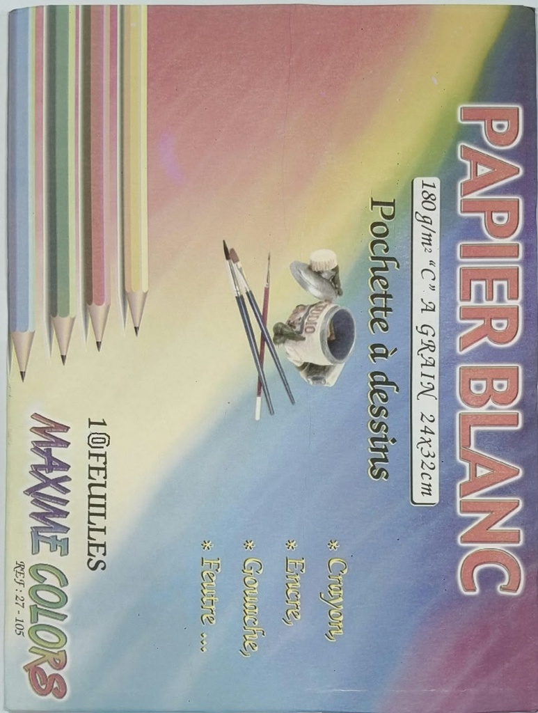 Papier Dessin Couleur 180g Maxime