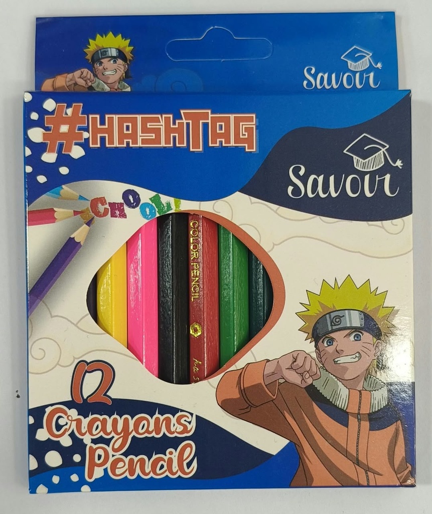 12 Crayon Couleur court Savoir