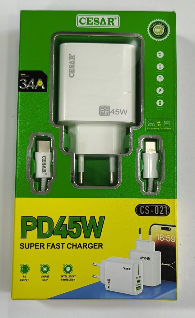 Chargeur Phone 45W avec cable USBc