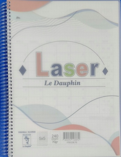 [AR0002560] Cahier Spirale 240 Pages 5*5 A4